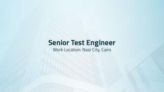 Senior Test Engineer