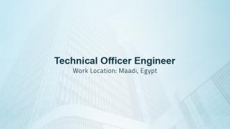 Technical Office Engineer
