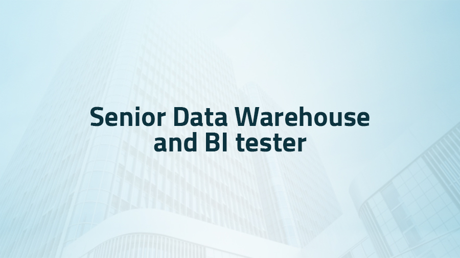 Senior Datawarehouse and BI Tester